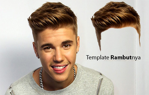 Template rambut Justin Bieber
