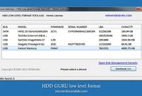 software HDDGURU Low level format