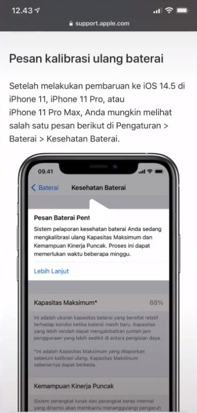 Menaikkan Battery Health iPhone