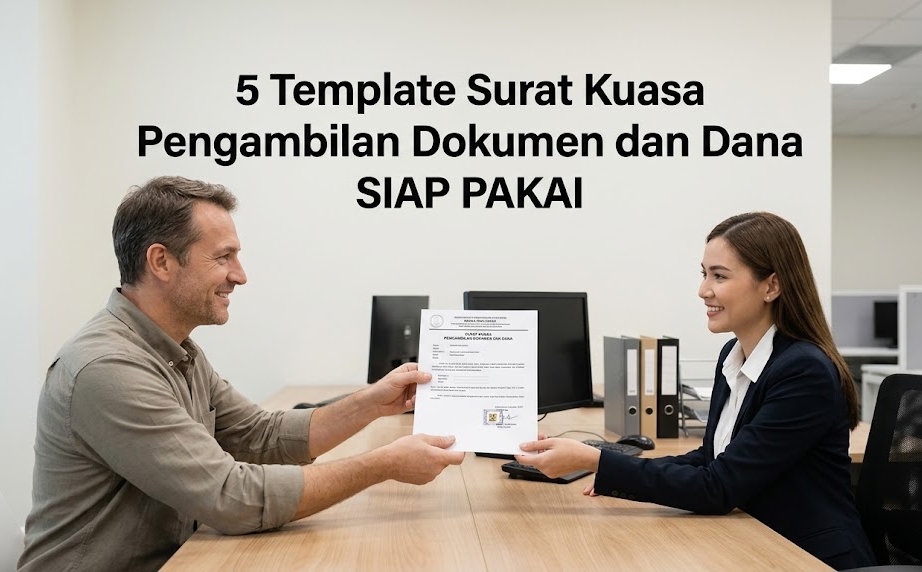 Menggunakan contoh surat kuasa bank dan Template Surat Kuasa siap pakai untuk pencairan dana.