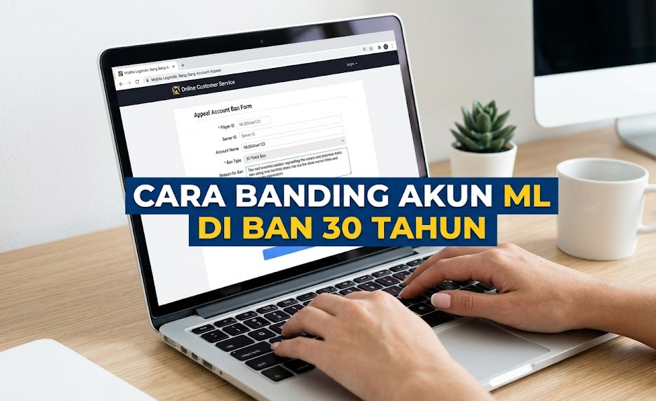 Mengisi formulir banding resmi sebagai langkah memulihkan Akun ML di Ban 30 Tahun dengan data yang akurat.