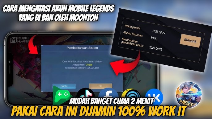 Menyalin skrip teks pengajuan banding untuk menyelamatkan Akun ML di Ban 30 Tahun agar cepat diproses.