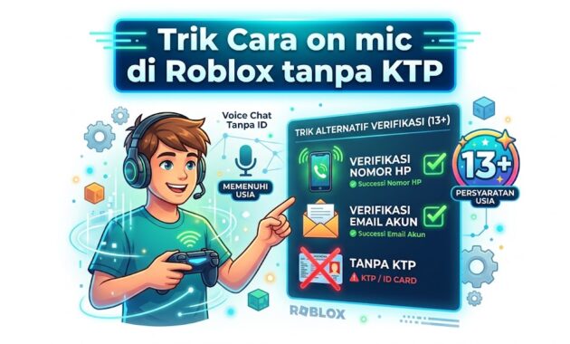 Ilustrasi trik verifikasi alternatif menggunakan nomor HP jika kalian bingung kenapa voice chat roblox tidak muncul padahal sudah verifikasi.